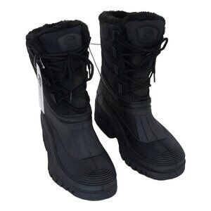 Polar Range Men's Decker Faux Fur Snow Boots Black Size 10